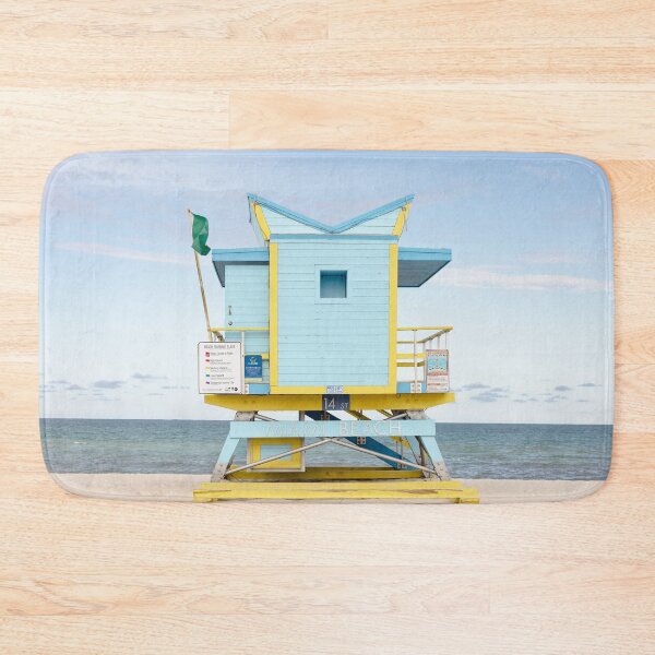 Item preview, Miami Beach Retro Lifeguard Tower at 14th designed and sold by BenCrowther.