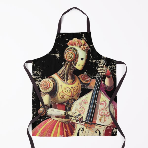 Item preview, Fairy Tale Android Playing Contrabass – Futuristic Vintage Style designed and sold by DreamsArtwear.