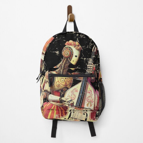 Item preview, Fairy Tale Android Playing Contrabass – Futuristic Vintage Style designed and sold by DreamsArtwear.