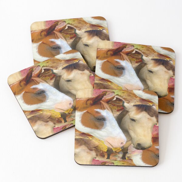 Item preview, Horses Surrounded in Autumn Leaves designed and sold by kristalcurt.