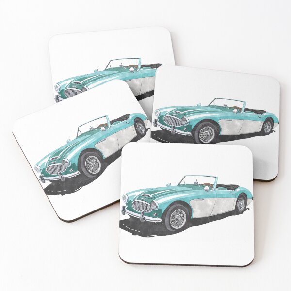 Item preview, 'Pacific Green' Austin Healey 100-6 designed and sold by avenueart01.