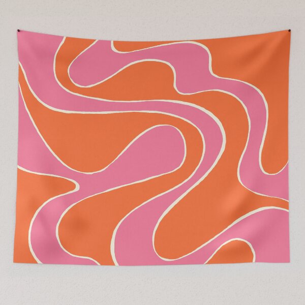 Item preview, Ebb and Flow 2 in Pink, Orange and Cream designed and sold by LAEC-Shop.