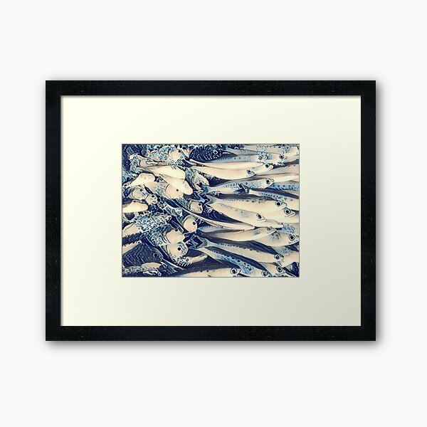 Aperçu de l'œuvre Poissons dans le style Ukiyoe créée et vendue par 02lab.