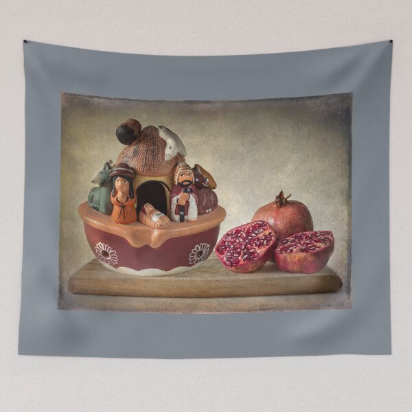 Item preview, Christmas still life in brown and burgundy designed and sold by Barbara  Corvino.
