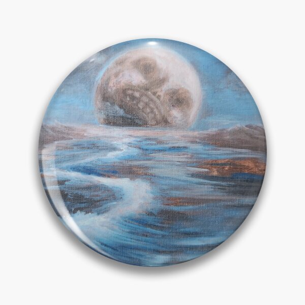 Item preview, Screaming Moon Behind the Waves designed and sold by AcrylicsbyJen.