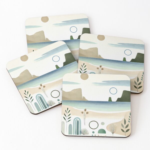 Item preview, Modern Coastal Abstract with Botanical Elements designed and sold by ChrisButler.