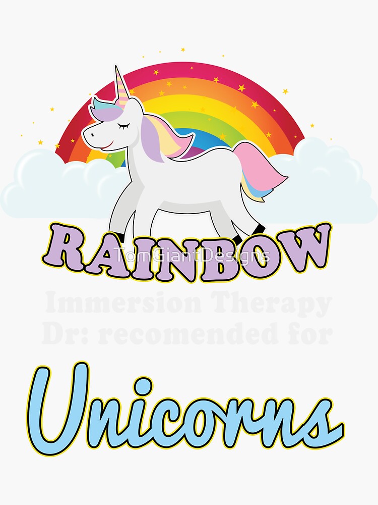 Rainbow Unicorns Gift Shirt Sticker for Sale by TomGiantDesigns