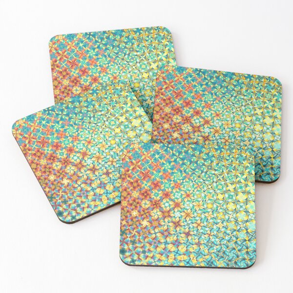 Item preview, Vibrant Geometric Floral Abstract Pattern designed and sold by AleksaDesignMTL.