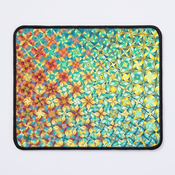 Item preview, Vibrant Geometric Floral Abstract Pattern designed and sold by AleksaDesignMTL.