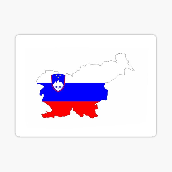 Slovenia Flag Map Sticker For Sale By Tony4urban Redbubble   St,small,507x507 Pad,600x600,f8f8f8.u4 