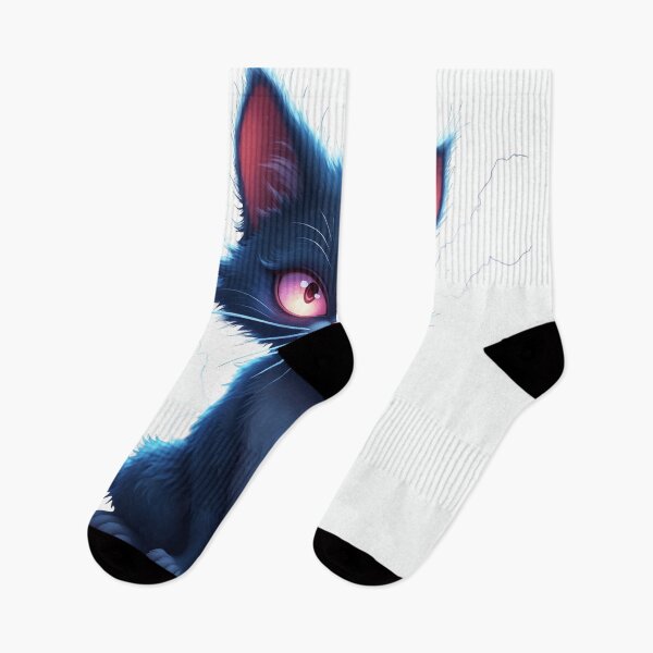 Item preview, Glowing Electric Black Cat with Neon Eyes designed and sold by RobertHun.