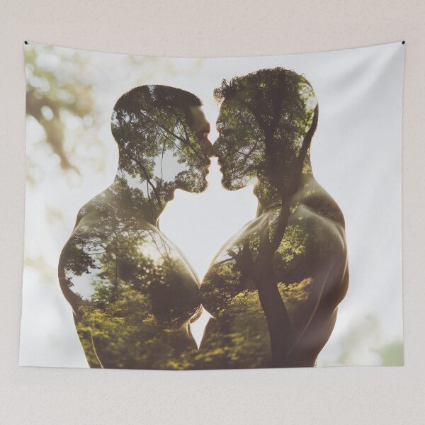 Item preview, Muscular Couple Among the Trees designed and sold by BeautyofMasc.