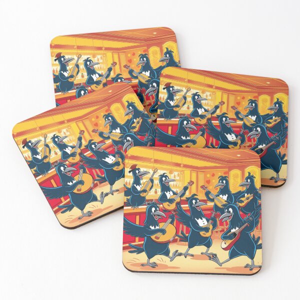 Item preview, Animated Black Crows Plying in a Band funny  designed and sold by Chippychips1.