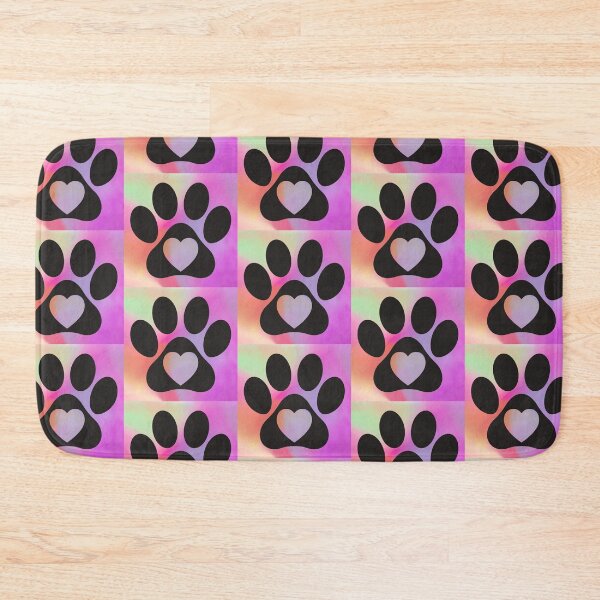Item preview, Psychedelic Paw Print with Heart for Animal Lovers designed and sold by Fredster1966.