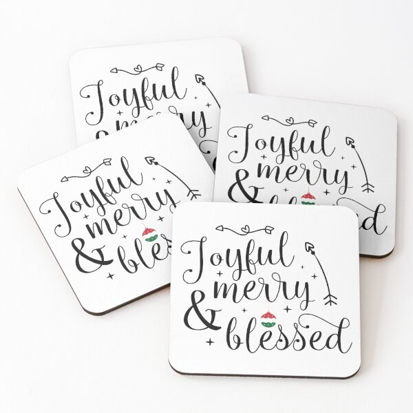 Item preview, Joyful Merry & Blessed Christmas Saying designed and sold by CreatedMuse.