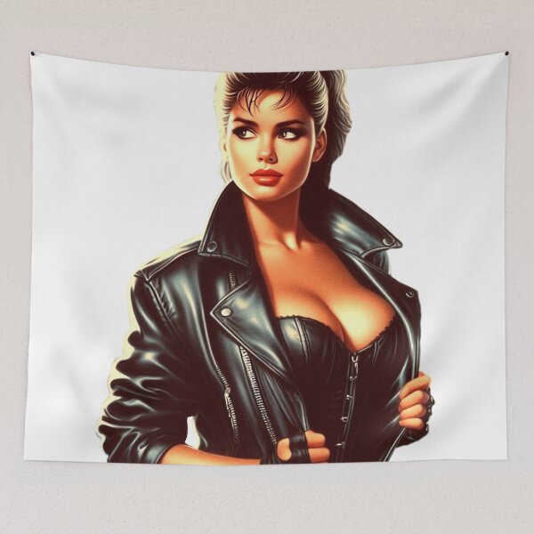 Item preview, Retro Leather Woman designed and sold by PulpVintage.