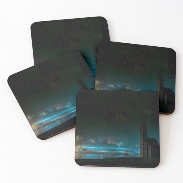 Item preview, Serenidad Nocturna en la Ciudad Costera designed and sold by eikulabs.
