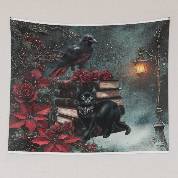 Item preview, Enchanted Twighlight with Mystical Books, Raven and Black Cat designed and sold by MysticOzzy.