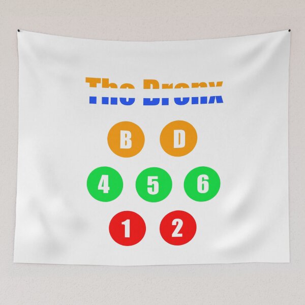 Item preview, The Bronx train lines NY state colors v2 designed and sold by Mozart3.