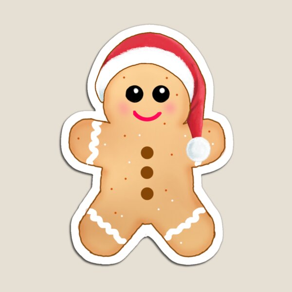 Item preview, Gingerbread Man with Santa Hat designed and sold by Forestpower78.
