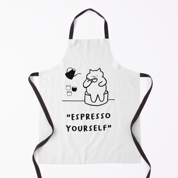Item preview, Espresso Yourself – Fun Cat & Coffee Illustration designed and sold by RM-Journey.
