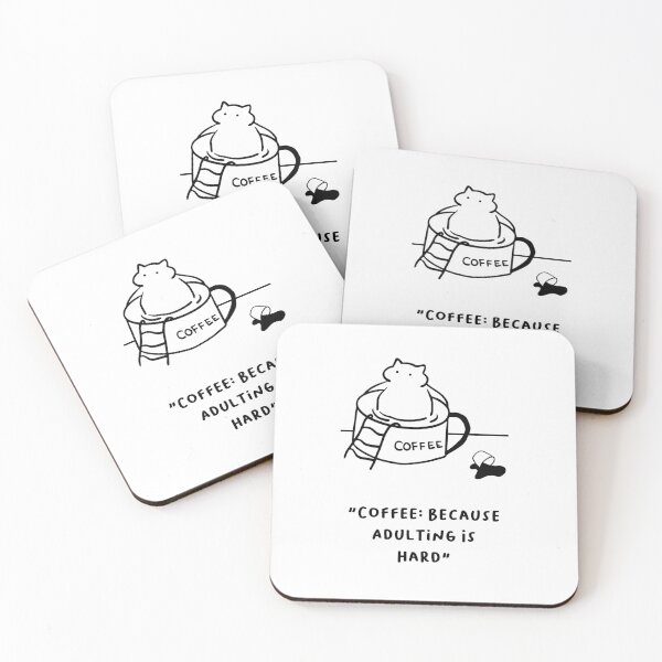 Item preview, Coffee: Because Adulting Is Hard – Adorable Cat Design designed and sold by RM-Journey.