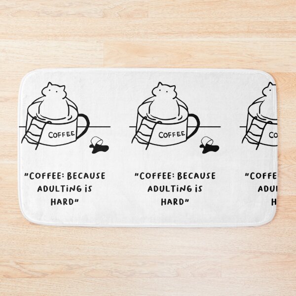 Item preview, Coffee: Because Adulting Is Hard – Adorable Cat Design designed and sold by RM-Journey.