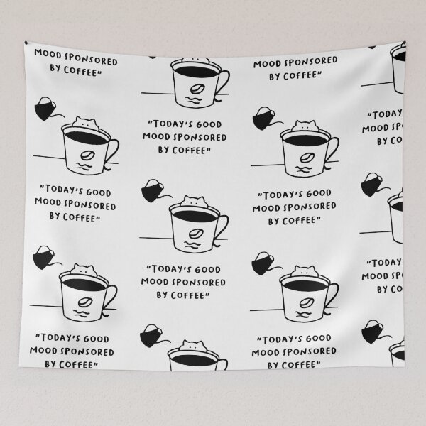 Item preview, Today's Good Mood Sponsored by Coffee – Happy Cat Coffee Art designed and sold by RM-Journey.