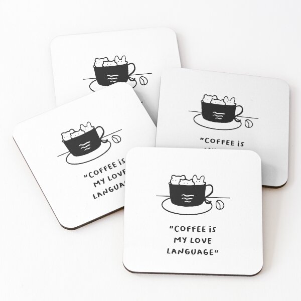 Item preview, Coffee Is My Love Language – Sweet Cat Coffee Art designed and sold by RM-Journey.