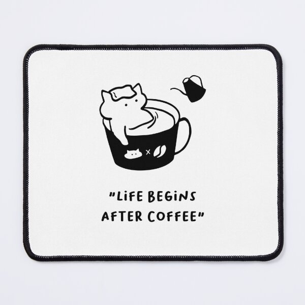 Item preview, Life Begins After Coffee – Minimalist Coffee Quote Art designed and sold by RM-Journey.