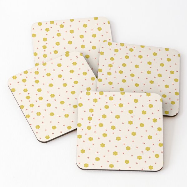Item preview, Golden Floral with Red Accent Flowers designed and sold by dKarthdesign.