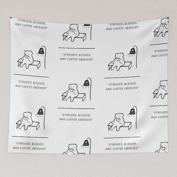 Item preview, Stressed, Blessed, and Coffee Obsessed – Adorable Coffee Quote Design designed and sold by RM-Journey.