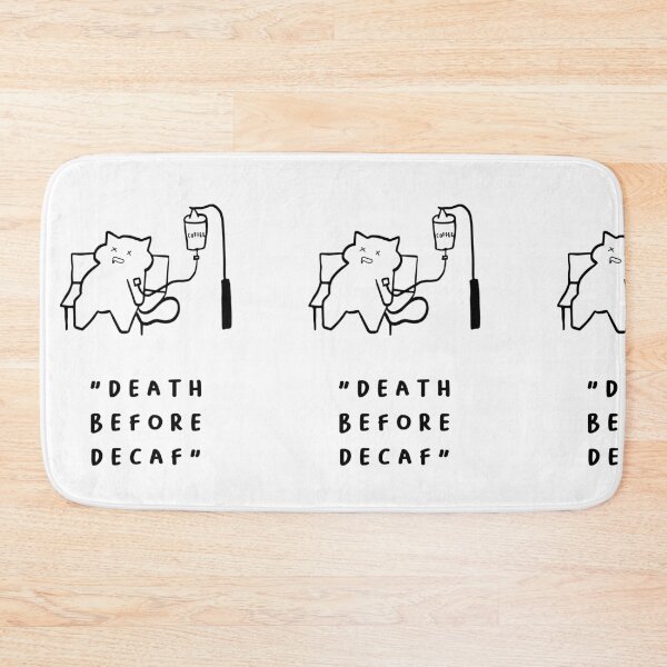 Item preview, Death Before Decaf – Bold Coffee Quote Art designed and sold by RM-Journey.