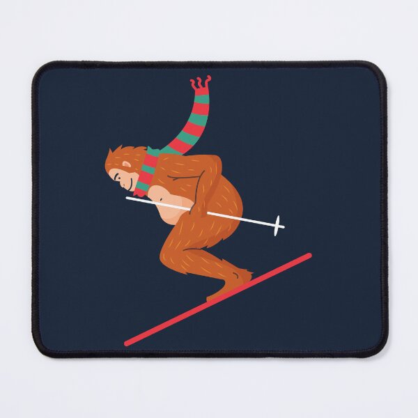 Item preview, christmas sasquatch bigfoot yeti ski designed and sold by Gossip Rag.