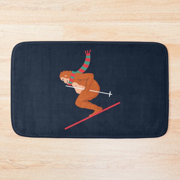Item preview, christmas sasquatch bigfoot yeti ski designed and sold by Gossip Rag.
