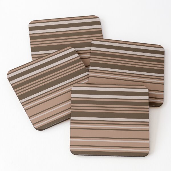 Item preview, Earth Tones Horizontal Stripes Random Spacing Earthy Colors 2 of 4 designed and sold by Beachy.