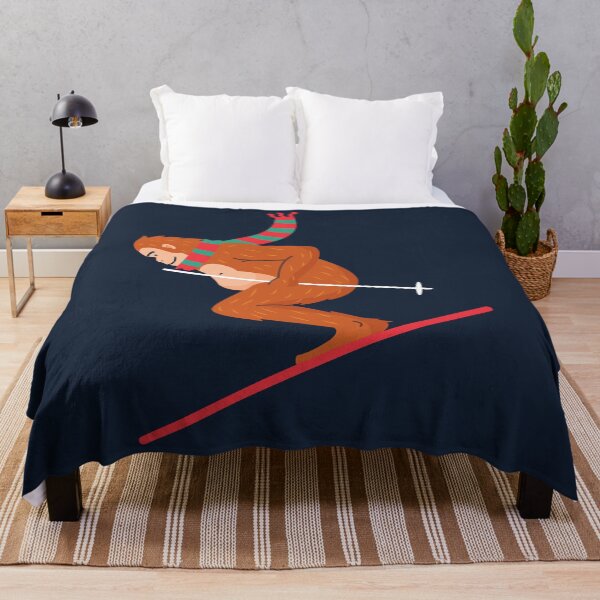 Item preview, christmas sasquatch bigfoot yeti ski designed and sold by Gossip Rag.