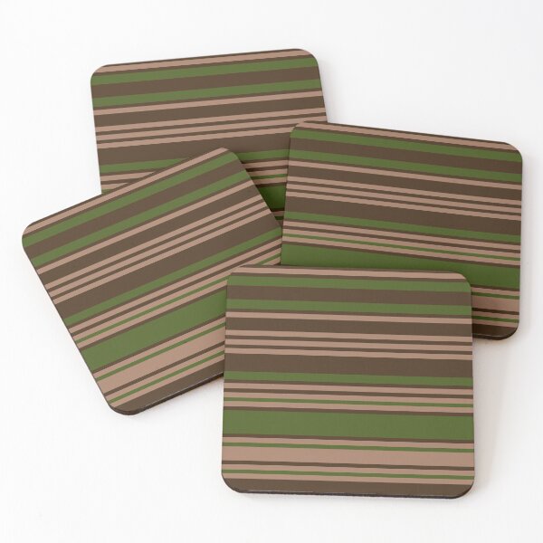 Item preview, Earth Tones Horizontal Stripes Random Spacing Earthy Colors 3 of 4 designed and sold by Beachy.
