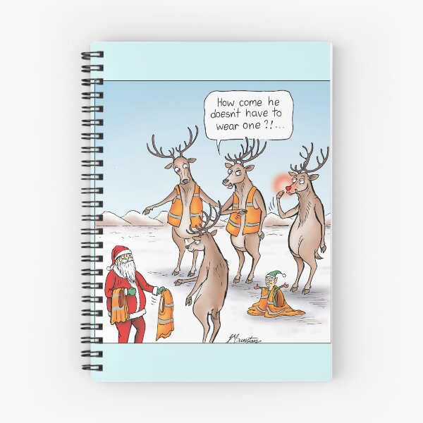 Item preview, Santa & Reindeer in high vis designed and sold by Jed Dunstan.