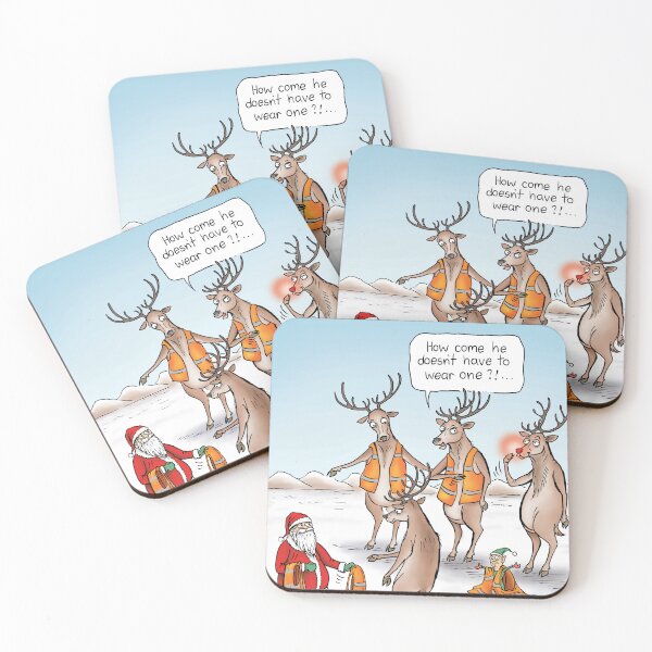 Item preview, Santa & Reindeer in high vis designed and sold by Jed Dunstan.