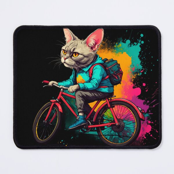 Item preview, American shorthair cat on a bike designed and sold by Furrifico.