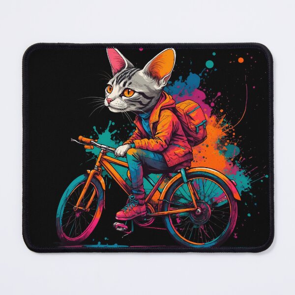 Item preview, American shorthair cat on a bike designed and sold by Furrifico.