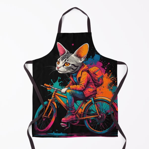 Item preview, American shorthair cat on a bike designed and sold by Furrifico.