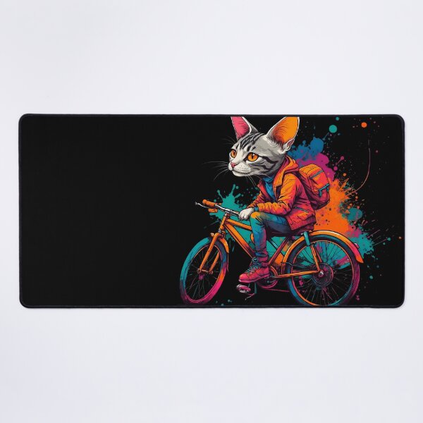 Item preview, American shorthair cat on a bike designed and sold by Furrifico.