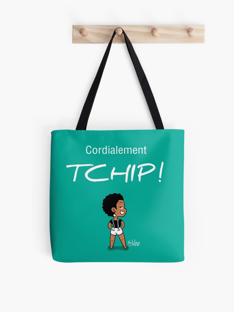 Thumbnail 1 of 2, Tote Bag, Cordialement... TCHIP ! designed and sold by vee-madinina.