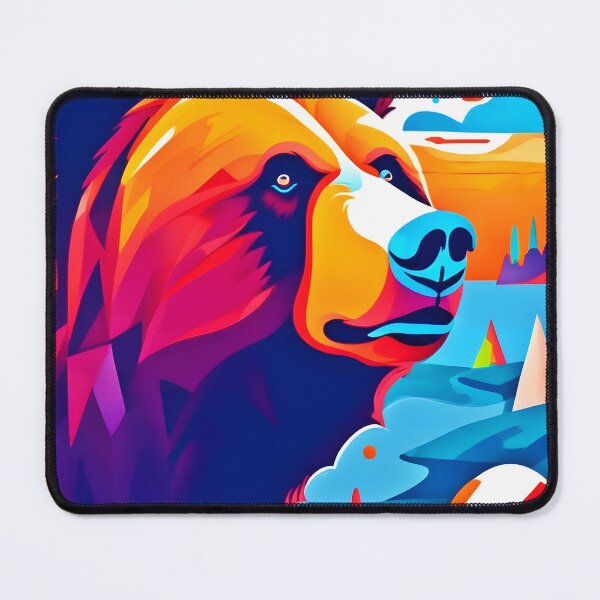 Item preview, Vibrant Bear, Moonlit Scene designed and sold by Health And Fitness Posts e-Store.