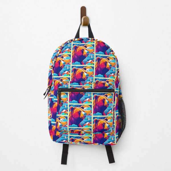 Item preview, Vibrant Bear, Moonlit Scene designed and sold by Health And Fitness Posts e-Store.