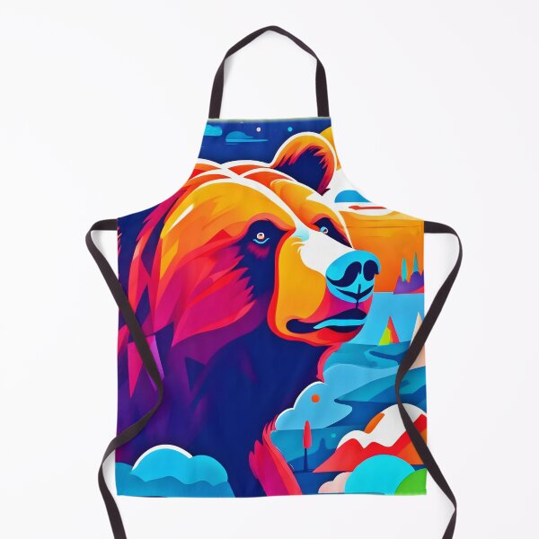 Item preview, Vibrant Bear, Moonlit Scene designed and sold by Health And Fitness Posts e-Store.
