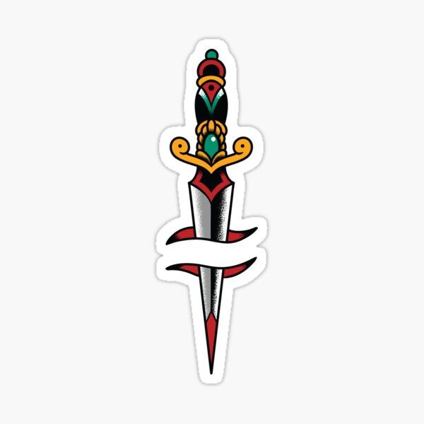 Item preview, Traditional Dagger Tattoo  designed and sold by SevenRelics.