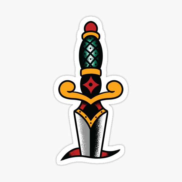 Item preview, Traditional Dagger Tattoo  designed and sold by SevenRelics.